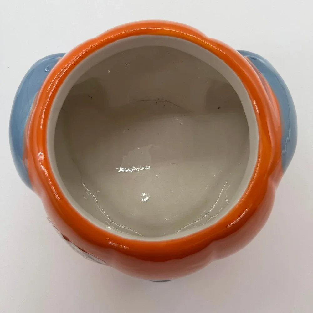 Disney Stitch Halloween Pumpkin Cookie Jar Zrike Brands BlueOrange Ceramic Decor